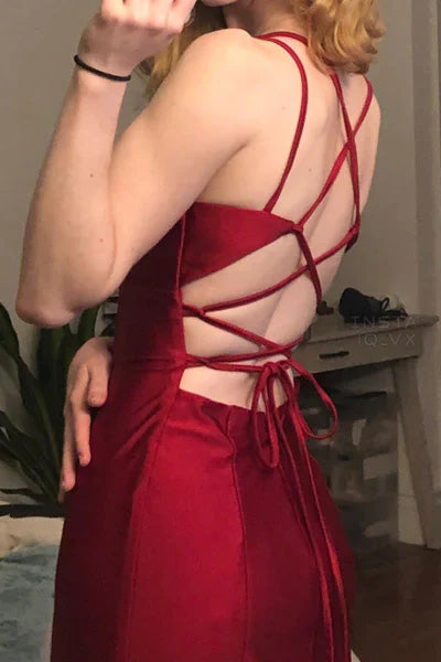 New Arrive Burgundy Mermaid Long Prom Dress, Evening Dress WLD0245
