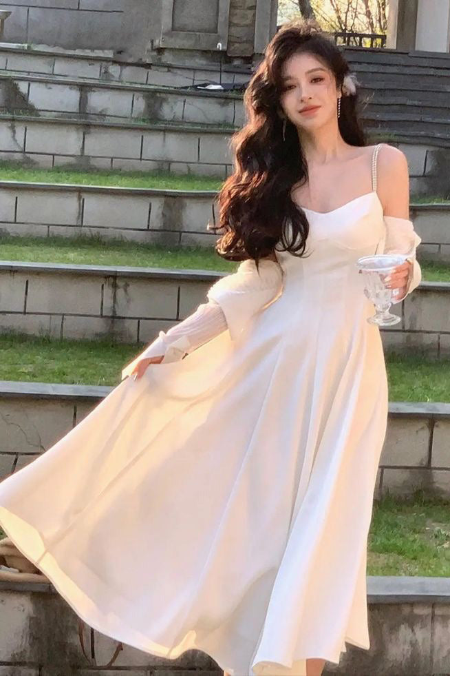 A-Line Spaghetti Straps Prom Dress, Ankle Length Elegant Evening Gown WLD0358