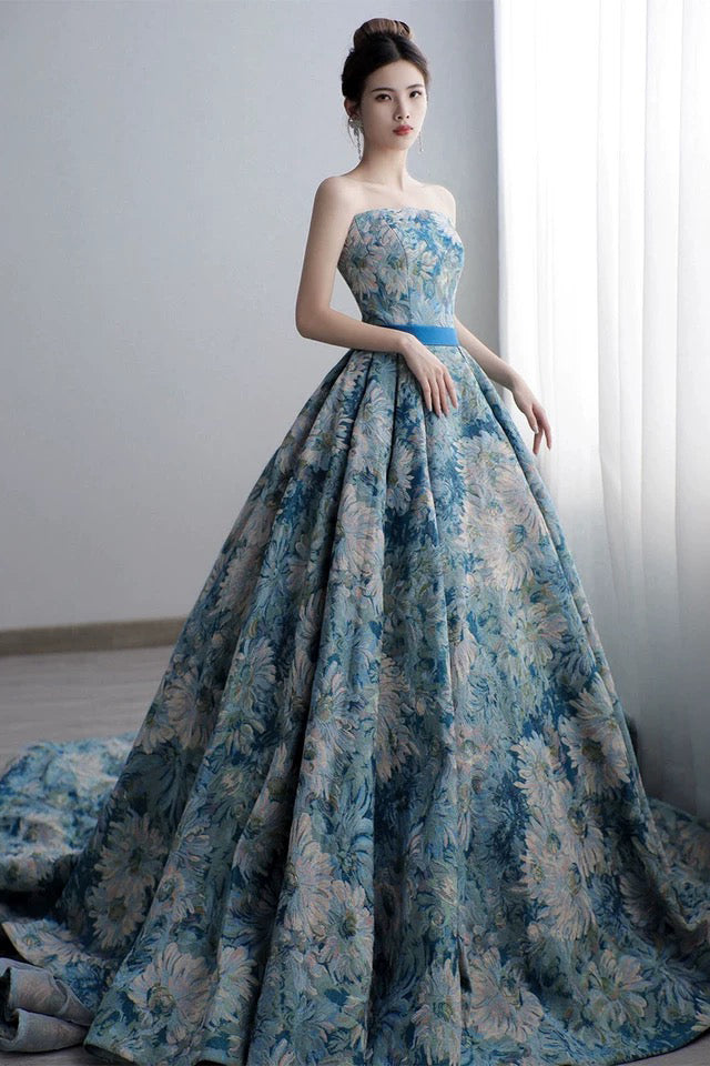 New Style Detachable sleeve Long Prom Dresses , Unique Formal Evening Dresses WLD0232