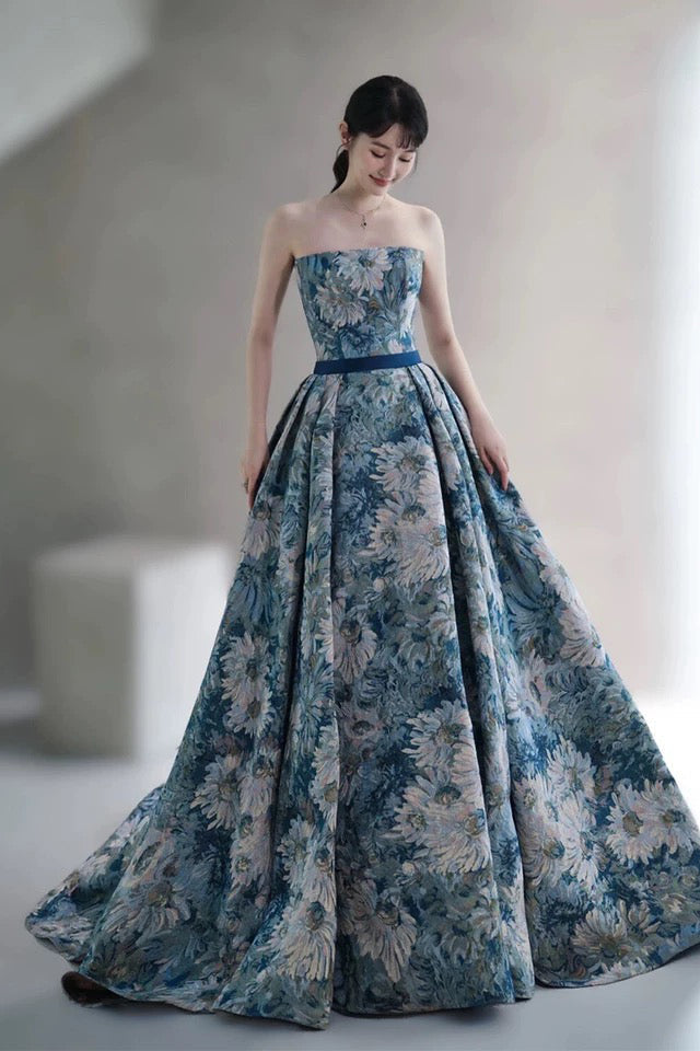 New Style Detachable sleeve Long Prom Dresses , Unique Formal Evening Dresses WLD0232