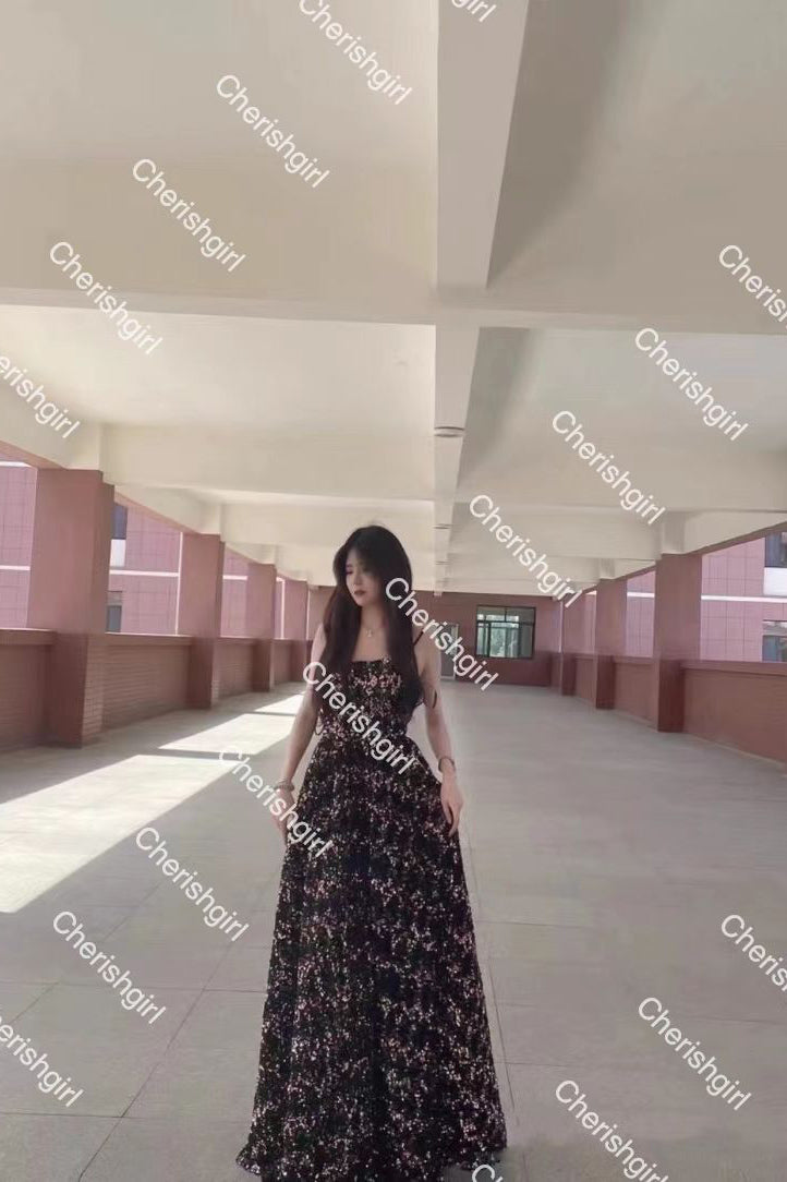 Gorgeous A-Line Shiny Sequins Strapless Prom Dress, Sparkly Formal Gown WLD0176