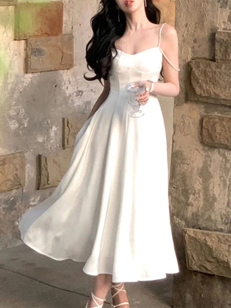 A-Line Spaghetti Straps Prom Dress, Ankle Length Elegant Evening Gown WLD0358