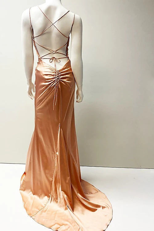 Elegant Sheath Spaghetti Straps Prom Dress,Beauty  Evening Gown WLD0186