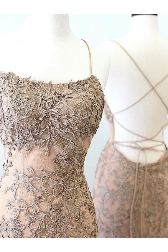 Sexy Mermaid Prom Dresses Criss Cross Back Evening Dresses, Hot Selling Long Formal Dress WLD2474
